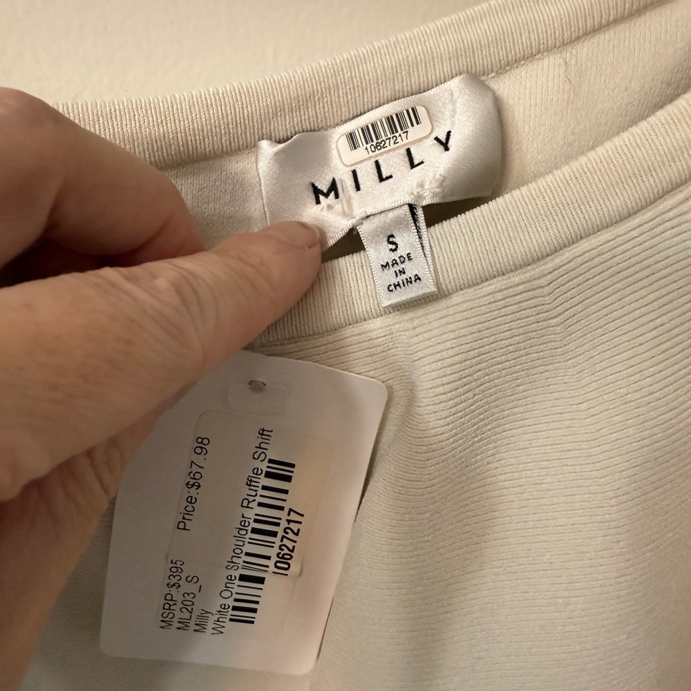 Milly Cream Ruffle Off-Shoulder Blouse - Picture 2 of 3